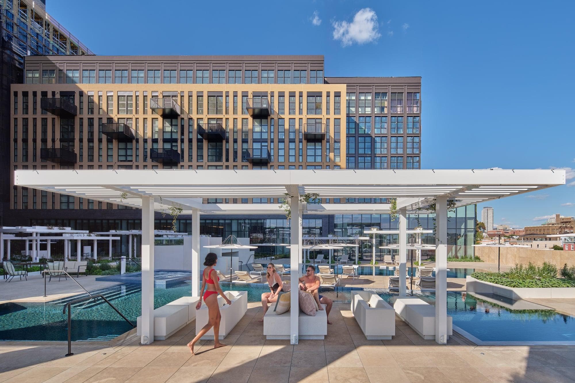 Rooftop amenity terrace at 1001 Residences